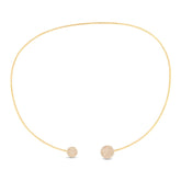 0.38ct 14k Yellow Gold Diamond Choker Necklace